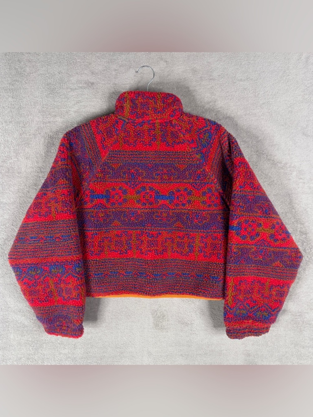 Blank NYC Sherpa Teddy Bear Button Up Jacket Women's Small Aztec Geometric - Picture 7 of 9